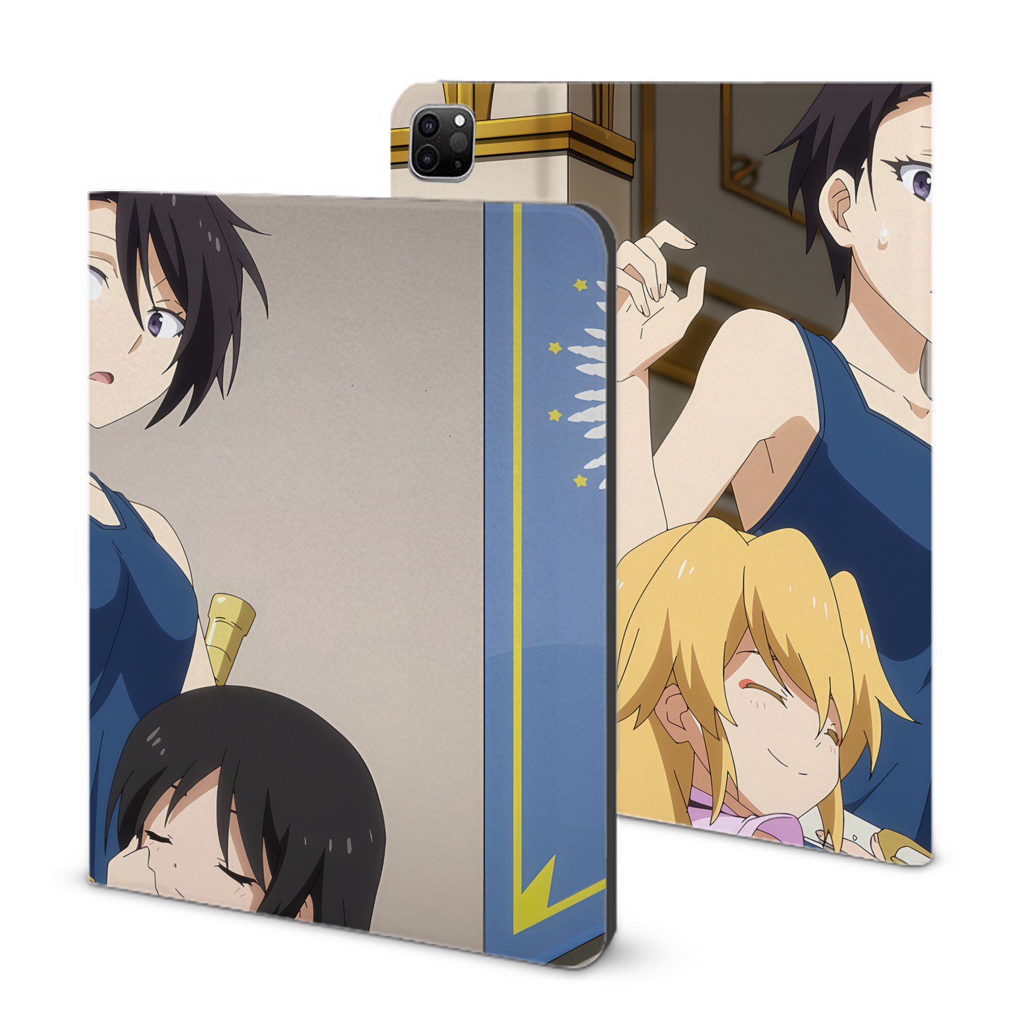 （画像用） 転スラ Regarding Reincarnated to Slime IPad ケース ブック型 PUレザー TPU 耐衝撃 軽量 薄型 ペン収納なし 全面保護 IPad 各モデル対応
